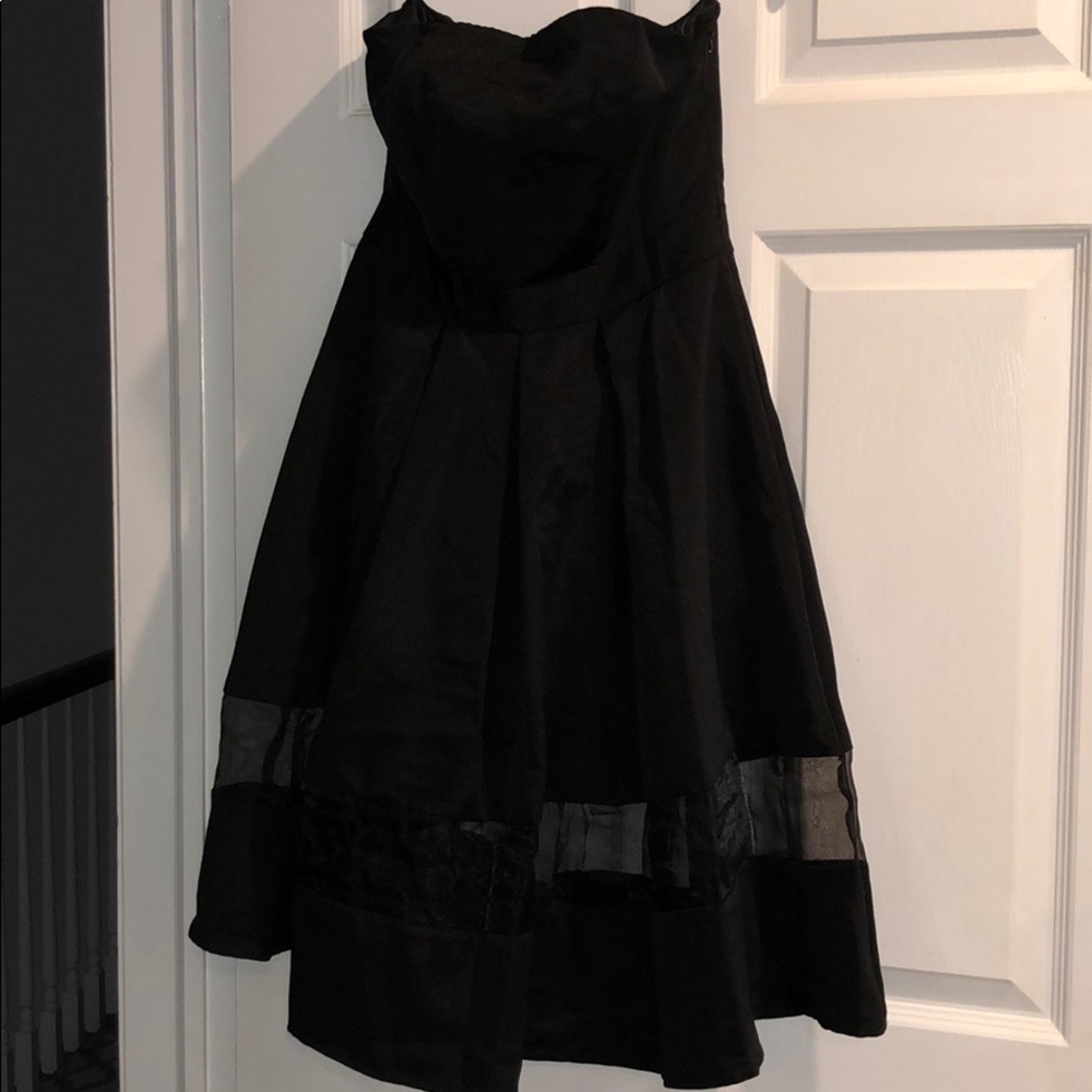 EXPRESS black strapless dress